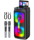 Vuxen: Bocina para Karaoke Bluetooth Portátil con 2 Micrófonos Inalámbricos